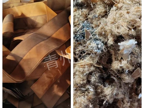 布条边角料粉碎效果