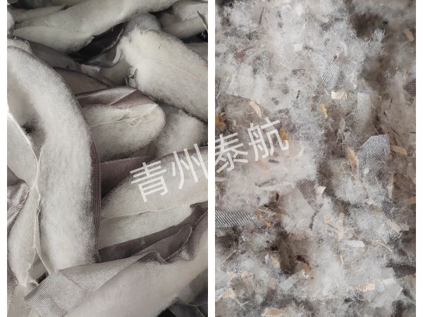 夹布棉粉碎效果对比